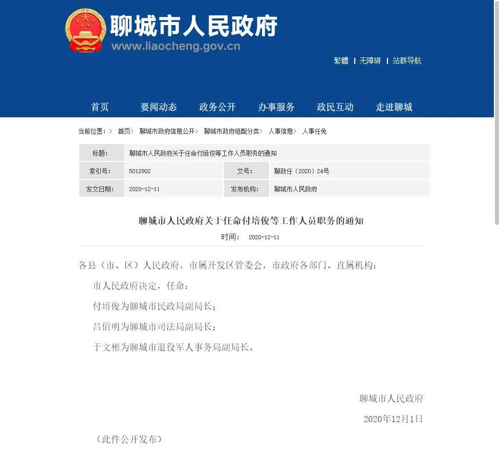 最新聊城人事任免，重塑團隊，展望未來